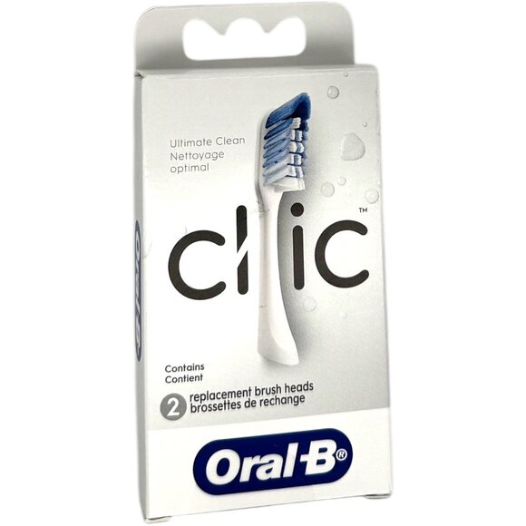 Oral-B Clic Ultimate Clean Replacement Brush Heads 2 Count Refill Soft Bristles - Picture 5 of 5